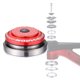 thumbnail image 2 of Auriculares de bicicleta Sunnimix Rodamiento doble 42-52 mm Rojo, 2 of 8