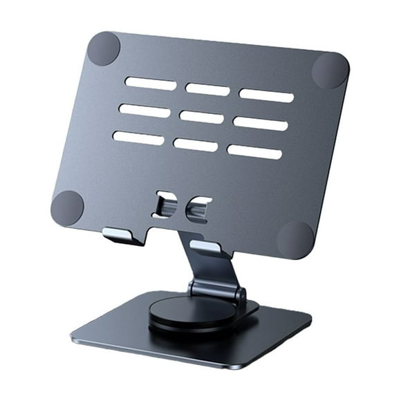Stand for Tablet,Aluminum Alloy Tablet Stand 360 Degree All Round Rotation Foldable High Load Bearing Capacity Large Area Backplate Infinite Angle Adjustment