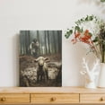 thumbnail image 4 of AEFER Christian Wall Art Jesus Chasing Lost Lamb Canvas Print Inspirational Wall Decor Home Decor Unframe: 16x20inch(40x50cm), 4 of 5