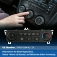 thumbnail image 3 of Módulo de control del clima del calentador de aire acondicionado para Honda Accord EX/LX/SE/Paquete de Valor 2.3L 3.0L Gas 2001 2002 Panel de interruptores HVAC Reemplazar No.79600-S84-A21ZA, 3 of 7