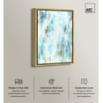 thumbnail image 2 of Textured Shades Blue Abstract Wall Art Canvas Wall Art by Art Remedy, Gold Floater Frame, 37.5" x 55.5", 2 of 6