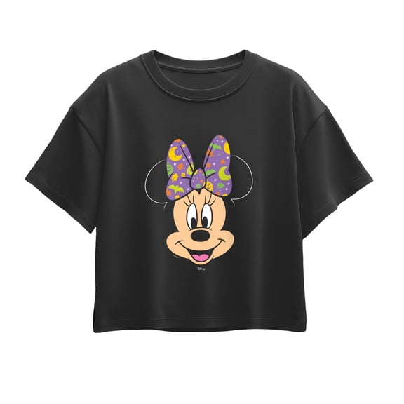 Disney - Halloween Bow Minnie Mouse - Youth Girls Boxy T-Shirt