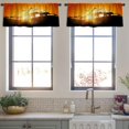 thumbnail image 4 of LALILO Kitchen Curtain Valance Christmas With Santa And Pine Rod Pocket Window Curtain 52"x 18" Set of 2, 4 of 7