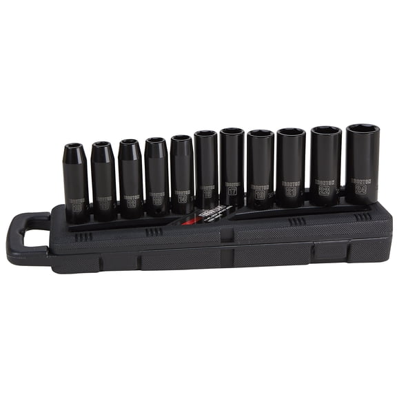 Ironton Deep Impact Socket Set, 11-Pc., 1/2in. Drive, Metric