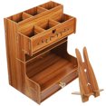 thumbnail image 1 of MERRYHAPY Office Desktop Storage Box Wooden Rectangular Stationary Storage Assorted Color 1 Set, 1 of 4