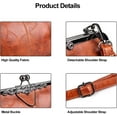 thumbnail image 4 of ShengRui Women Vintage Hollow Handbag Oil Leather Shoulder Crossbody Bag Satchel Purse with Kiss Lock Closure, 4 of 5