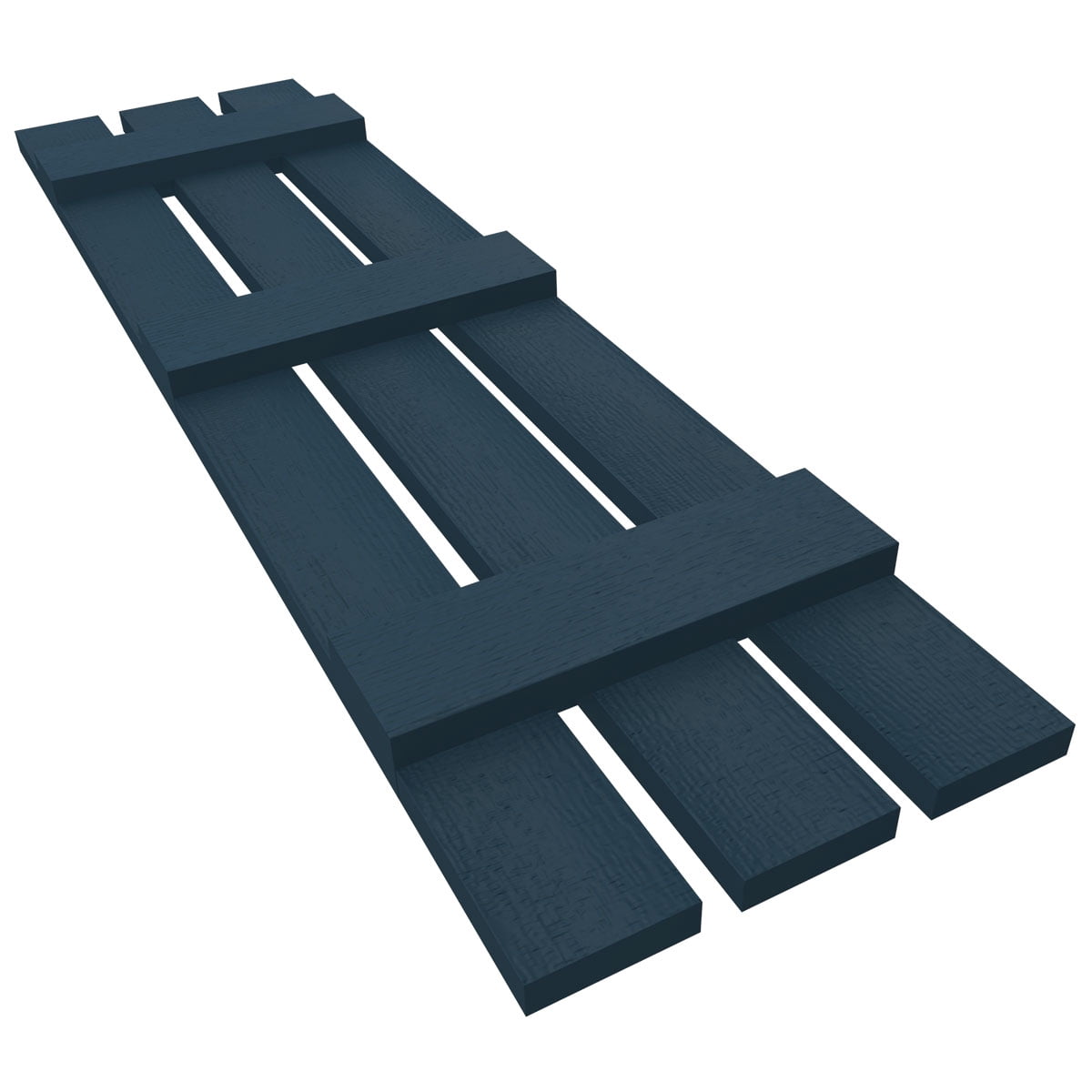 12"W x 63"H Mid-America Vinyl, Standard Size Three Board Spaced Shutters, w/Installation Shutter-Lok's & Matching Screws, 036 - Classic Blue