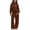 Brown, variant on BXJX Girls Fall Outfit Sets, Long Sleeve Fleece‑Lined 2 Piece Hoodies and Sweatpants Kids Clothing Sets Size 5 White
