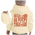 thumbnail image 3 of Fgnfyis Girls Cute Print Pullover Hoodie with Hood and Pockets for Everyday Wear Winter Hoodie for Casual Layer Beige 2-3 Years, 3 of 4