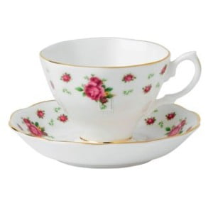 UPC 652383739413 product image for NEW COUNTRY ROSES WHITE - VINTAGE TEACUP & SAUCER SET | upcitemdb.com