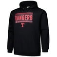 thumbnail image 2 of Men's  Black Texas Rangers Stack Fleece Pullover Hoodie, 2 of 3