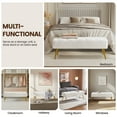 thumbnail image 6 of Yaheetech Boucle Upholstered Button Tufted Footstool Bench for Bedroom, Ivory, 6 of 6