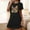Black, variant on Women Nightgowns Lightweight Patriotic Short Sleep Dresses Orange Crew Neck Short Sleeve Sleep Dress,XL