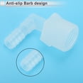 thumbnail image 4 of Accesorio de Barbado de Manguera de Plástico Unique Bargains 3/8" G3/4 Macho NPT Adaptador de Codo Barbado Acuario PP Transparente 5 Pcs, 4 of 7