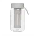 thumbnail image 1 of Cold Brew Coffee Maker Travel Tumbler with Soft Silicone Handle Portable Iced Coffee & Tea Infuser with Travel Cup,White,1 * Coffee cup,White, 1 of 6