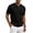 Black, variant on vdgthytj Short Sleeve Tops for Men Henley Neck Button Knit Sweater Shirts Loose Fitting Summer Business Casual Shirts