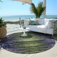 thumbnail image 6 of Addison Rugs Chantille Indoor/Outdoor Traditional Stripes Purple Washable Round Rug, 8' x 8', 6 of 6