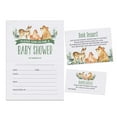 thumbnail image 1 of Inkdotpot Set Of 30Jungle Animals Baby Shower Invitations-Diaper Raffle Tickets And Baby Shower Book Request Cards Gender Neutral Invites Its A Boy Its A Girl, 1 of 8