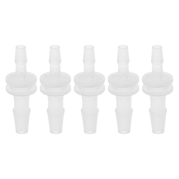 Unique Bargains Plastic Hose Barb Fitting 1/8" x 5/32" OD Barb Straight Through Pipe Connector Clear 5 Pcs