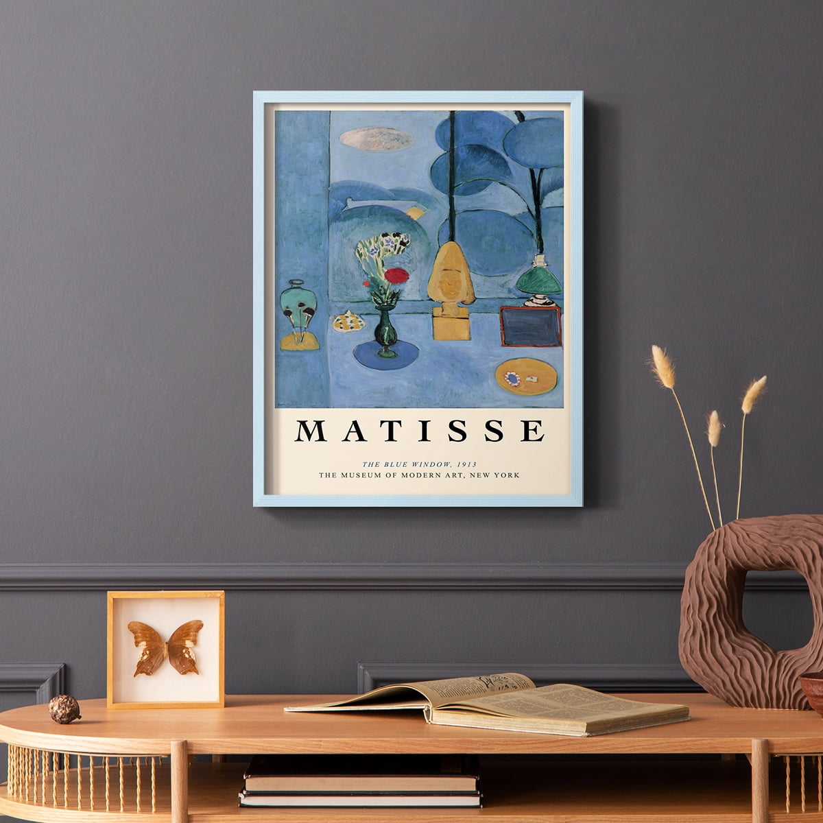 Matisse CC Framed Print in Blue Solid Wood 16 x 20 Framed Print