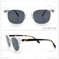 thumbnail image 3 of SA106 Classic Mens Square Sunglasses with Lightweight Frame and UV400 Polycarbonate Lenses Clear Tortoise Frame - Black Lens, 3 of 6