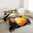 thumbnail image 3 of Manfei Oil Painting Artwork Queen Comforter Set,Graffiti Drum Kit Bedding Sets,Musical Instrument Theme Bedding Comforter Set For Girls Boys,Super Cozy Room Decor Reversible,3 Pieces, 3 of 8