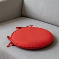 thumbnail image 5 of 12 Inch Round Outdoor Cushions for Patio Furniture - Thick Waterproof & Fade-Resistant Chair Cushion with Ties, Non-Slip Circle Seat Pads for Kitchen Dining Chairs, Red, 5 of 5