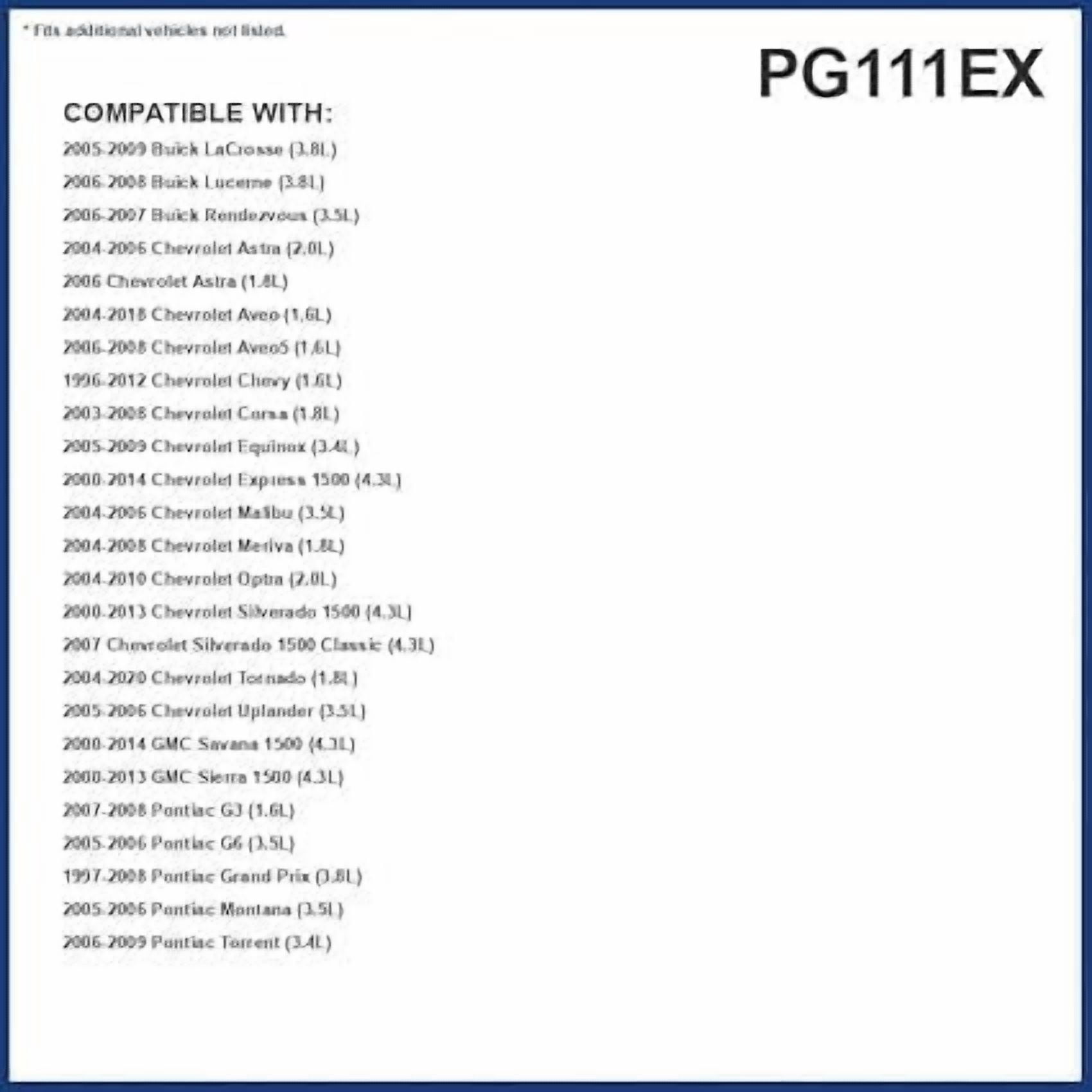 Premium Guard PG111EX Extended Performance Oil Filter | Fits 2020-75 Select Chevrolet, Buick, Pontiac, GMC, Oldsmobile, Suzuki, Saturn, Jeep, Daewoo, Isuzu, Fiat, Cadillac, Saab (Pack of 6)