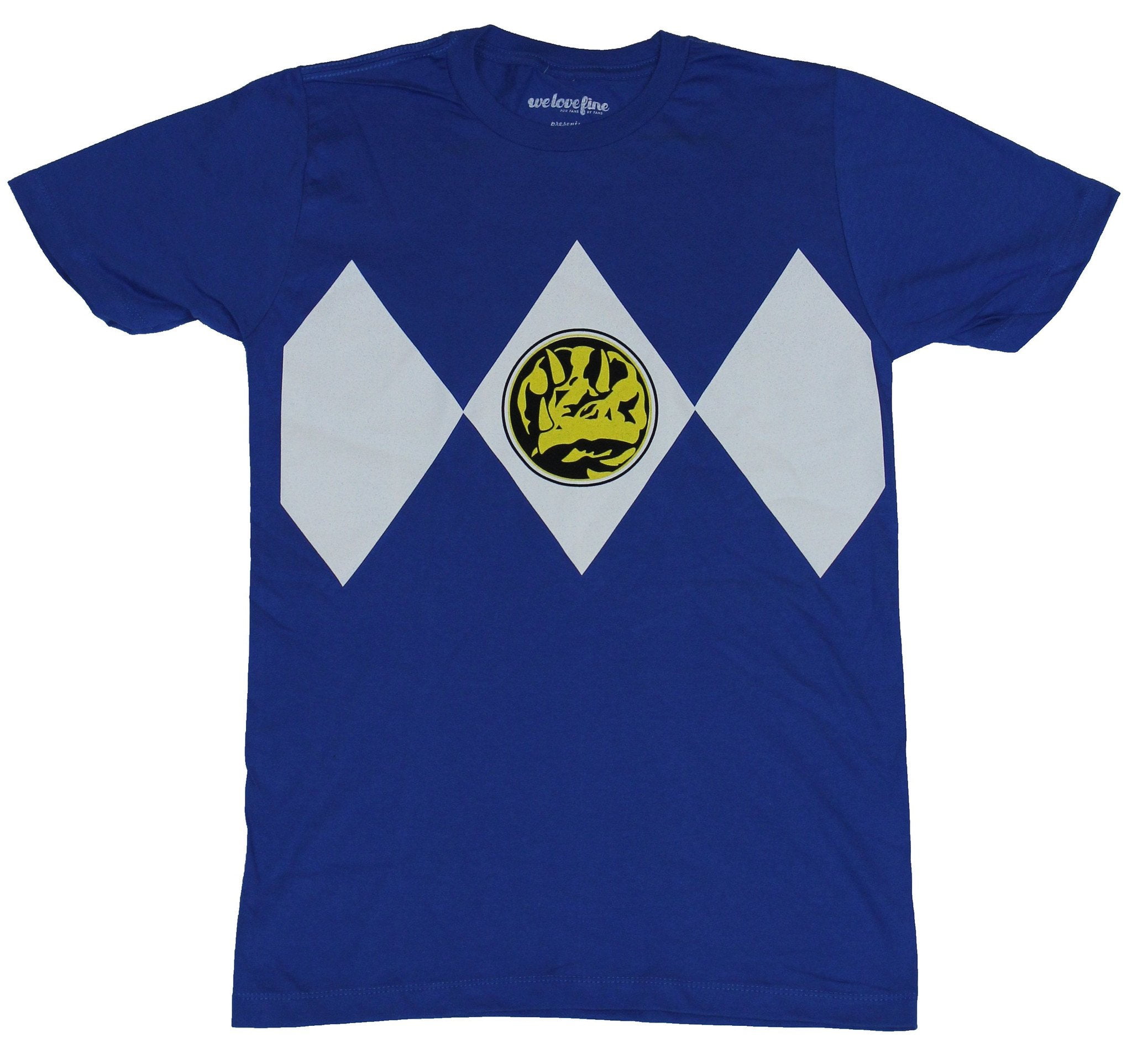 Mighty Morphin Power Rangers Mens T-Shirt - Costume Front Blue Ranger No Belt - Walmart.com