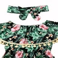thumbnail image 3 of Infant Baby Girl Leaf Romper Outfits, 3 of 5