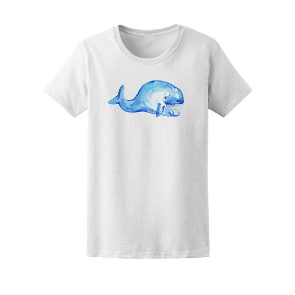 Cool Watercolor Whale Sketch Tee Women's -Image by Shutterstock