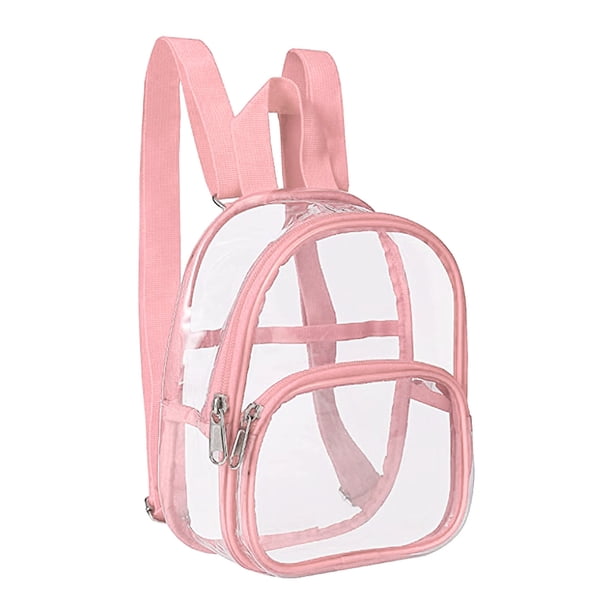Mochila transparente Mochila de PVC resistente Mochila transparente con correa reforzada Mochila transparente para estadio