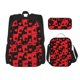 thumbnail image 1 of Disketp Playing Cards Mochila Estampada de Gran Capacidad con Lonchera y Estuche, Set de 3 Piezas para Estudiantes, 1 of 7