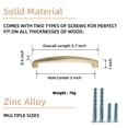 thumbnail image 2 of Goo-Ki 12 Pack 5 Inches Center to Center Light Brushed Brass Cabinet Pulls, Zinc Alloy Drawer Cabinet Handles for Bar Cupboard Closet Wardrobe, 2 of 7