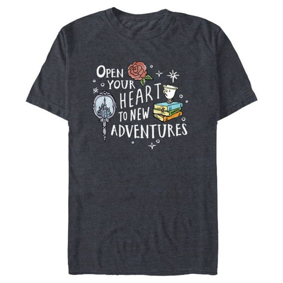Disney Beauty and the Beast Quote - Short Sleeve Blended T-Shirt for Adults – Customized-Denim Snow Heather