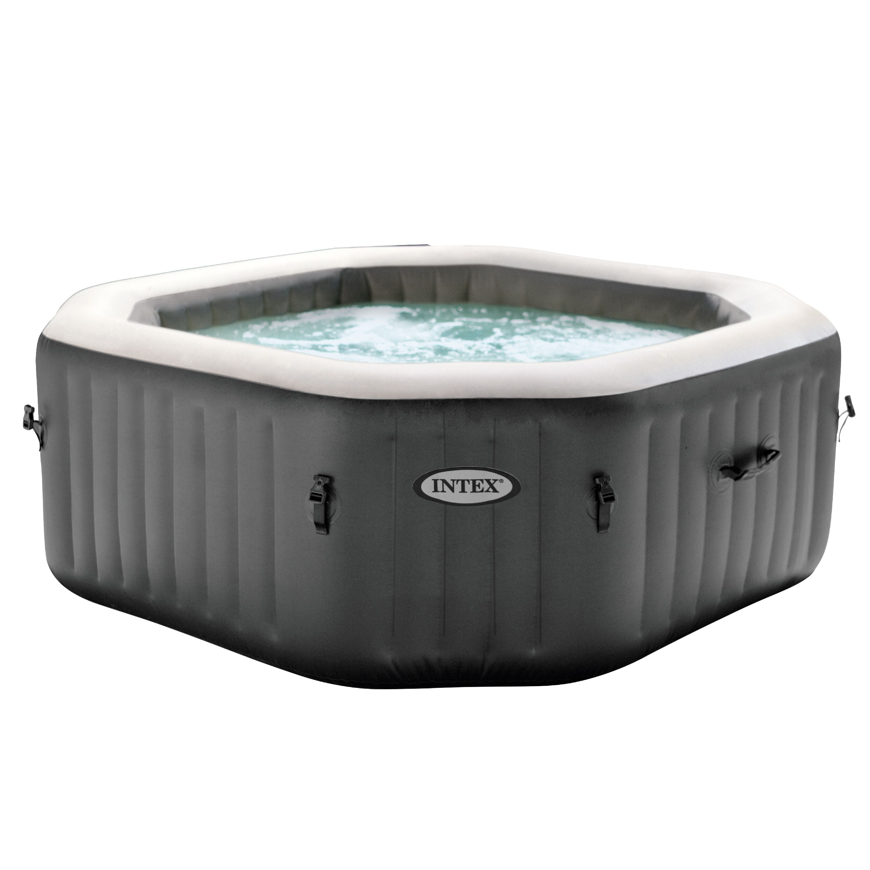 Intex 120 Bubble Jets 4 Person Octagonal Portable Inflatable Hot Tub