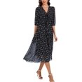 thumbnail image 3 of Vestido Kormei para mujer, casual, de verano, con estampado floral bohemio, cuello en V, 3 of 5