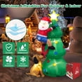 thumbnail image 3 of Árbol de Navidad inflable Danxilu de 6 pies con Papá Noel perseguido por un perro, 3 of 7