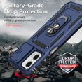 thumbnail image 3 of POZYIE for Motorola Moto G Power 5G 2024 Rugged Phone Case with Screen Protector and Sliding Camera Cover, Kickstand TPU Bumper Drop-Proof Durable Military-Grade Protective Case,Rose Gold, 3 of 8