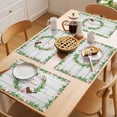 thumbnail image 5 of Spring Botanical Placemats Set of 6 Garden Birds Floral Leaves Gray Woodn Place Mats Indoor Wipeable Table Mats Washable Cloth Dining Table Placemats for Kitchen Holiday Party Home Decor 13x19 Inch, 5 of 9