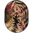 thumbnail image 3 of Transitional Area Rug (5'3'' x 7'3'' Oval) Botanical Black, Avocado Living Room Easy to Clean, 3 of 7