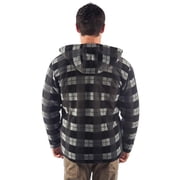 Caterpillar Mens Active Hooded Work Jacket Grey Watch Plaid M B4HP