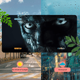 thumbnail image 5 of 1 Pcs 2D Flat License Plate Covers & Frames, Face with Fear For Decorative Front, Waterproof For Decoration Aluminum License Plate Covers & Frames Cover For Men Women, 12" X 6", 5 of 7