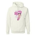 thumbnail image 1 of Wild Bobby, Shore Surfer Betty Boop Betty Boop Unisex Hoodie Sweatshirt, White, X-Large, 1 of 5