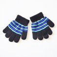 thumbnail image 2 of 3 pares de guantes de invierno tejidos para escribir para bebés, niños y niñas, manoplas de rayas para niños de 1 a 5 años/niños pequeños, 2 of 5