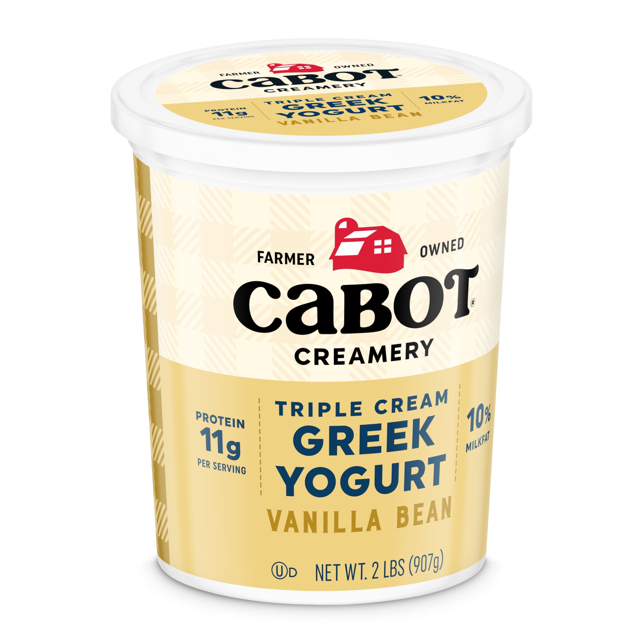 Cabot Creamery Triple Cream Vanilla Bean Greek Yogurt 2 lb (Refrigerated)