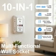 thumbnail image 4 of JcBlaon Surge Protector Outlet Extender, 6-Outlet Splitter with 4 USB Wall Charger(PD 30W) USB C Fast Charging Port, Multi Plug Wall Outlet 1050J Power Strip for Home Office Dorm Room Essentials, 4 of 9
