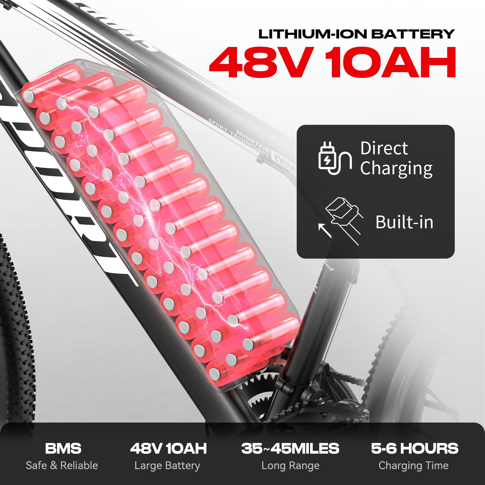 AVBDJOY 26" Electric Mountain Bike for Adults, 7-Speed eBike with 1500W Peak Motor, Up to 28 MPH, 60 Miles Max Range, Electric Bicycle with Removable Battery & 5-Working Modes