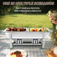 thumbnail image 6 of 8 Pack Chafing Dish Buffet Set, Jacgood Stainless Steel Chafing Dishes for Buffet, Buffet Servers and Warmers for Wedding, Catering, 1/2 Pans, 6 of 6