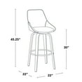 thumbnail image 3 of LumiSource Diana 30" Fixed-Height Barstool - Set of 2, 3 of 10
